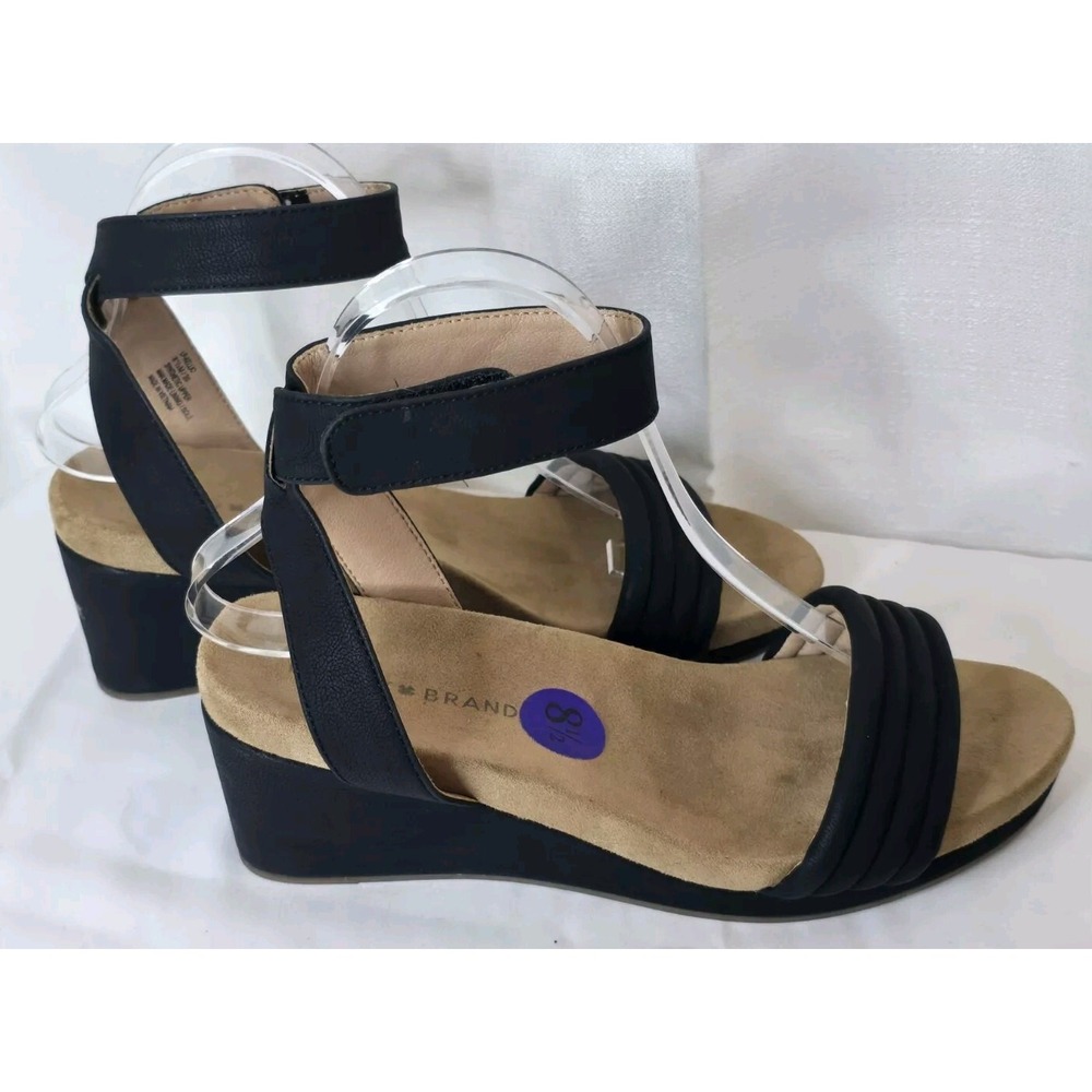 Lucky Brand Sandals Womens Size US 8.5M EU 39 Black Strappy Open Toe New W/O Box